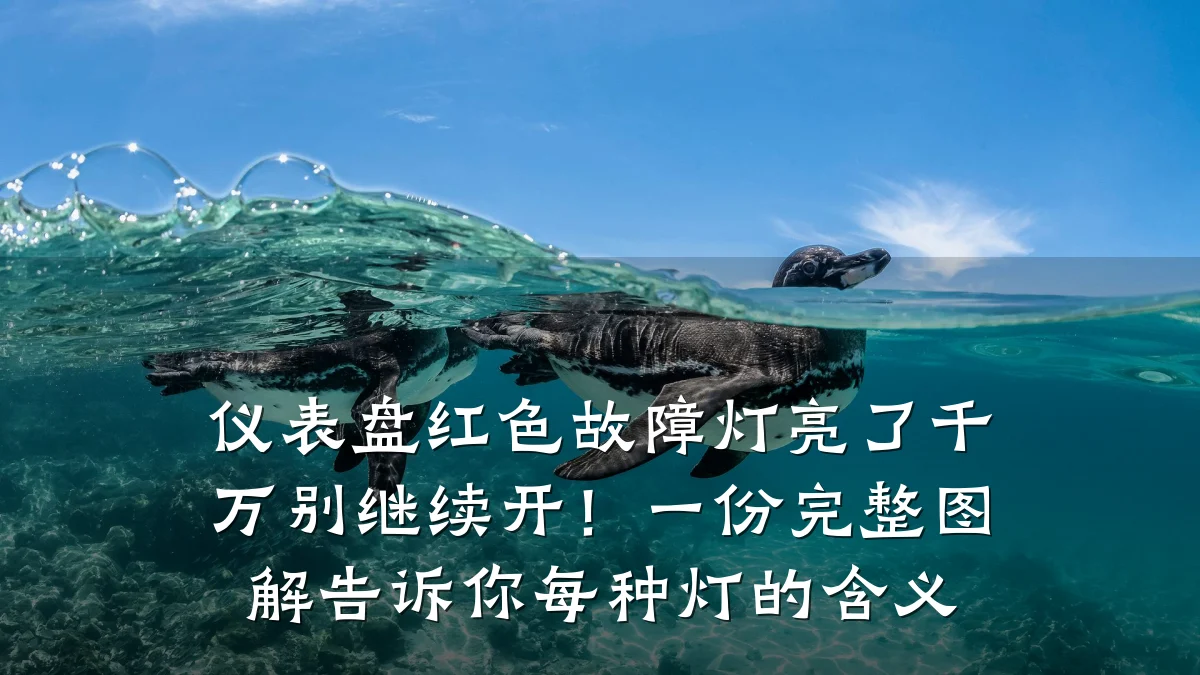 仪表盘红色故障灯亮了千万别继续开!一份完整图解告诉你每种灯的含义