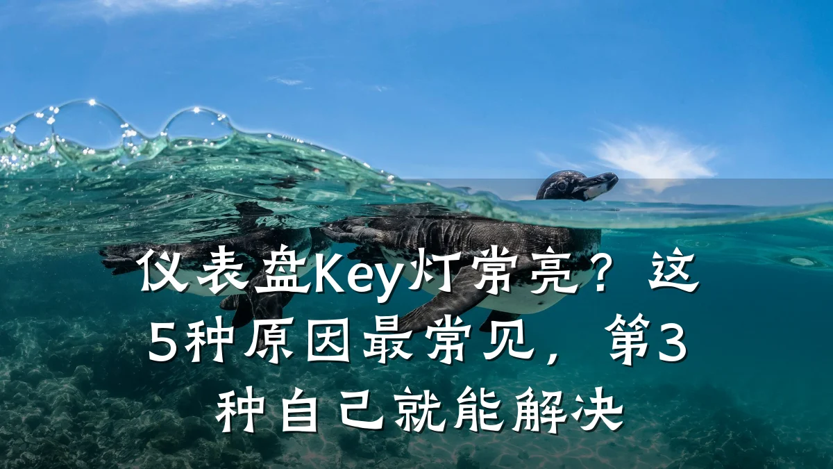 仪表盘Key灯常亮?这5种原因最常见,第3种自己就能解决