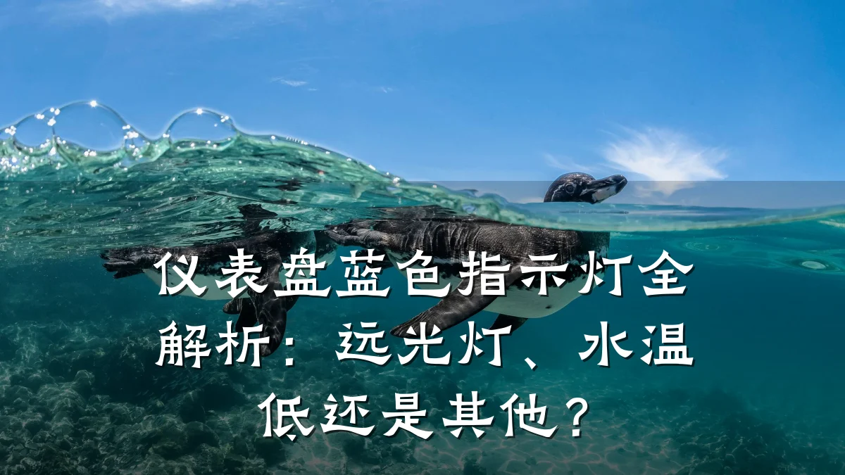 仪表盘蓝色指示灯全解析:远光灯、水温低还是其他?