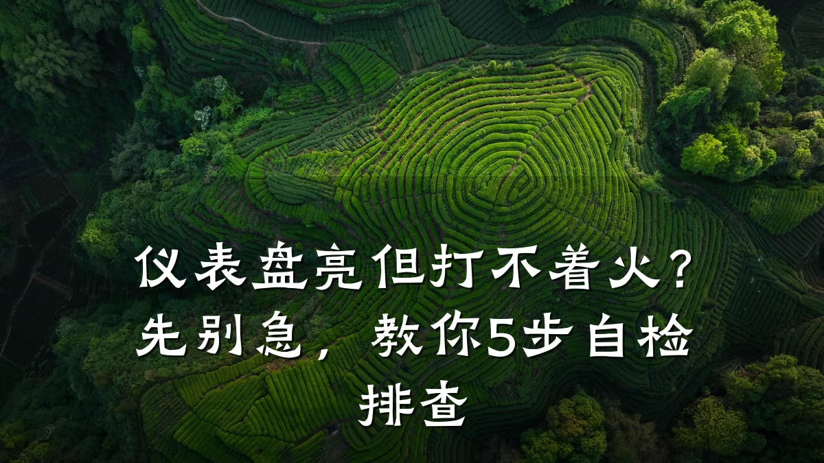 仪表盘亮但打不着火?先别急,教你5步自检排查