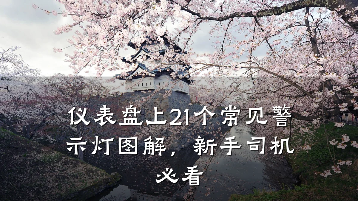 仪表盘上21个常见警示灯图解,新手司机必看
