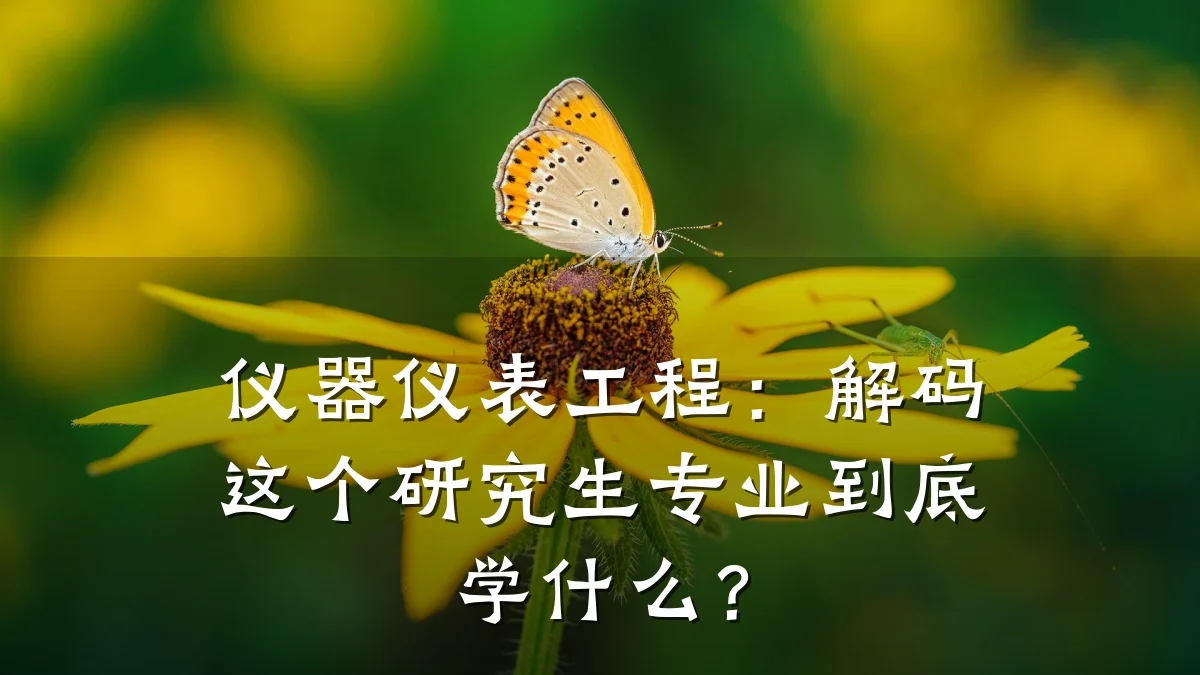 仪器仪表工程:解码这个研究生专业到底学什么?