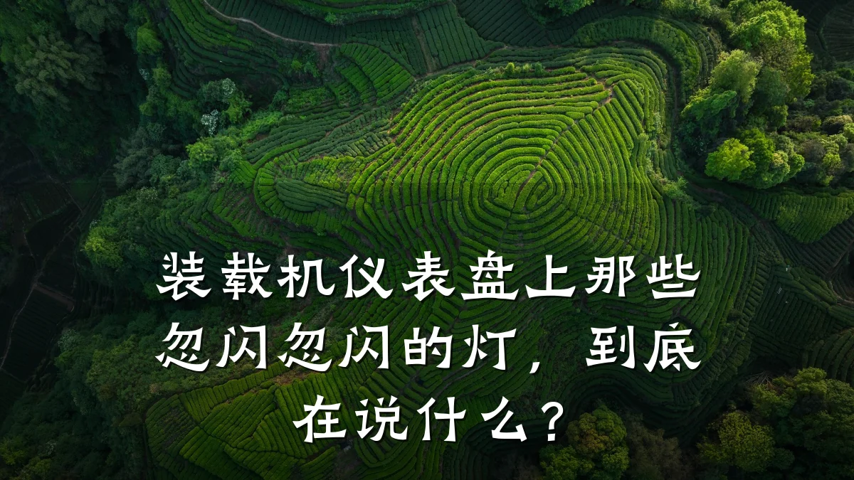 装载机仪表盘上那些忽闪忽闪的灯,到底在说什么?
